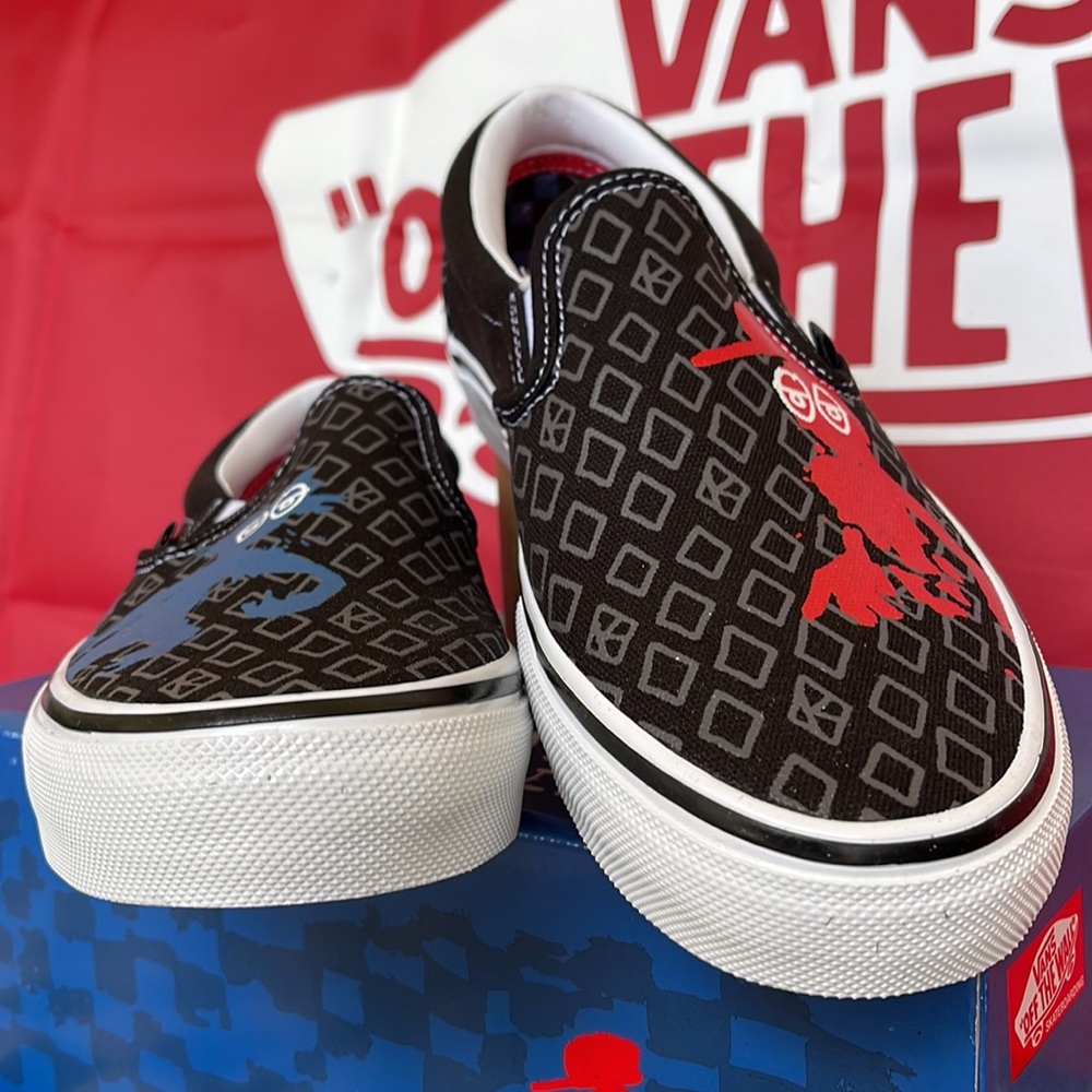 Vans Men’s Skate Slip-On Krooked By Natas For Ray Barbee sneakers - Picture 13 of 16